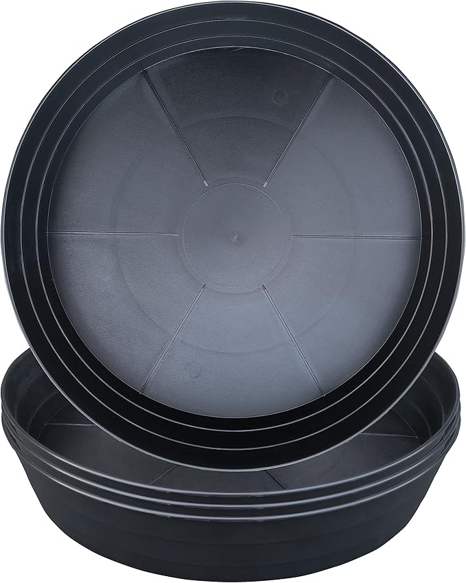 LWALRS Plant Saucer 18 Inch, Extra Large Planter Saucer 4 Pack, Plastic Plant by LWALRS