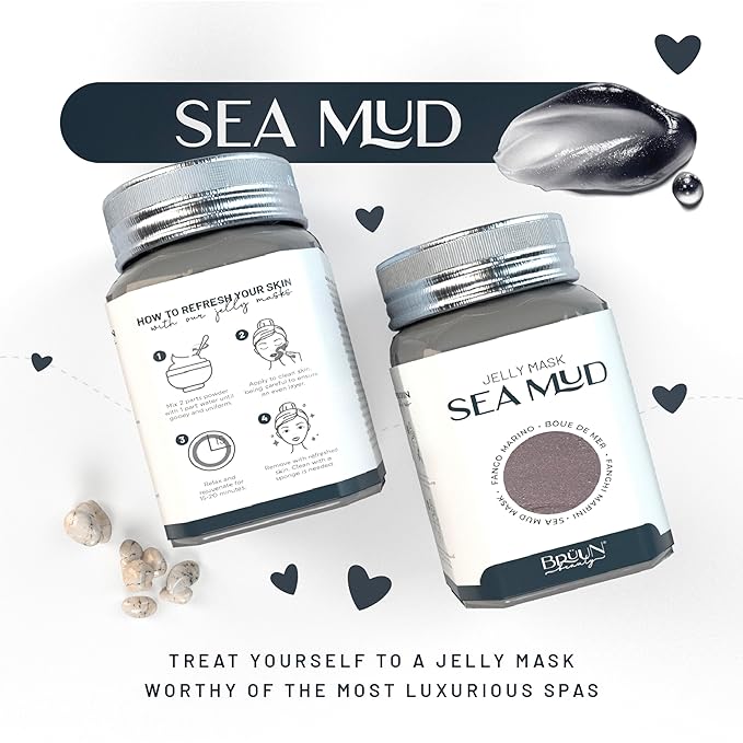 BRÜUN Jelly Mask Jar Sea Mud Peel-Off Face Care Rubber Mask | 23 fl oz Skin - Image 5