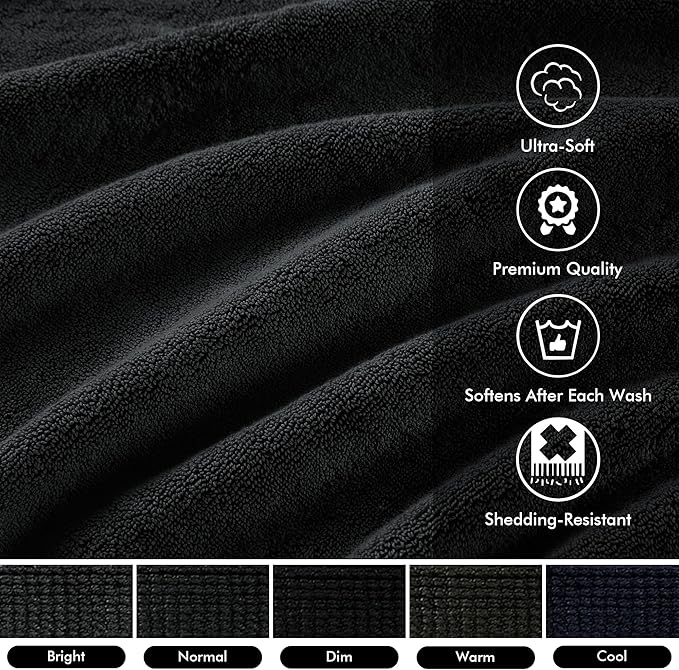 Madison Park 800GSM Bathroom Towel Set of 8 100% Cotton Bath Towel Set - Image 3