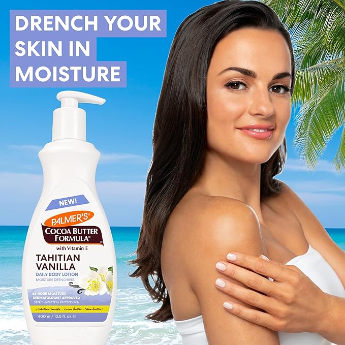 Palmer's Cocoa Butter Formula Tahitian Vanilla Body Lotion, 13.5 Oz, Daily - Image 2