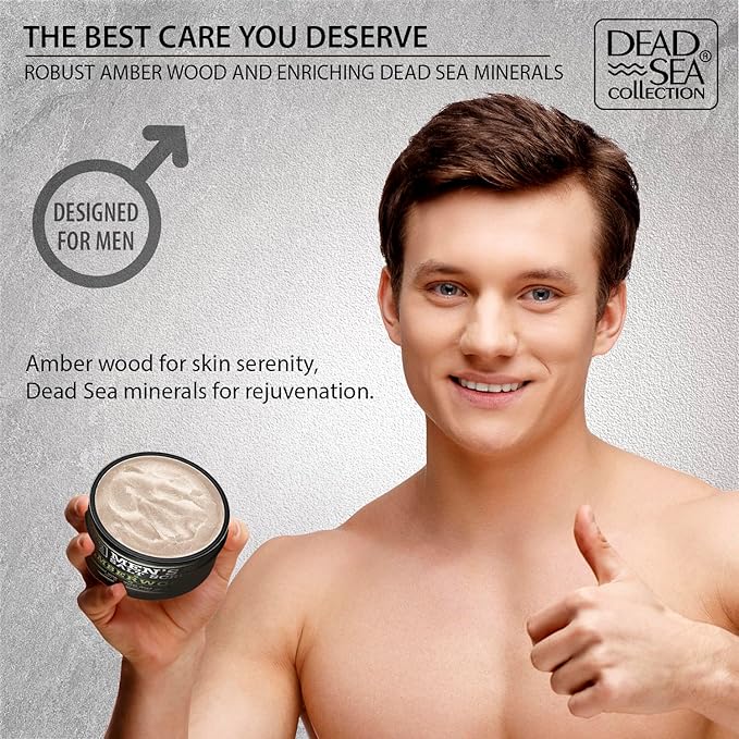 Salt Body Scrub Amberwood For Men – Moisturizes, Exfoliates & Nourishes Skin – - Image 6