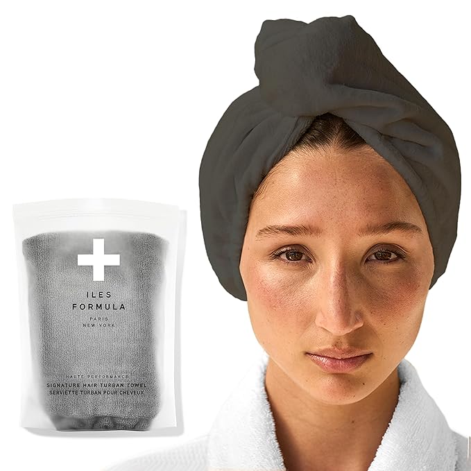 ILES FORMULA Hair Turban Towel – Ultra-Soft Microfiber Hair Towel Wrap by IlesFormula