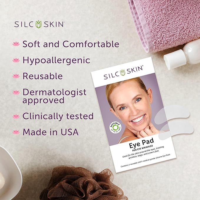 Silc Skin Silicone Eye Pads Reusable Overnight Eye Patches, Medical Grade - Image 6