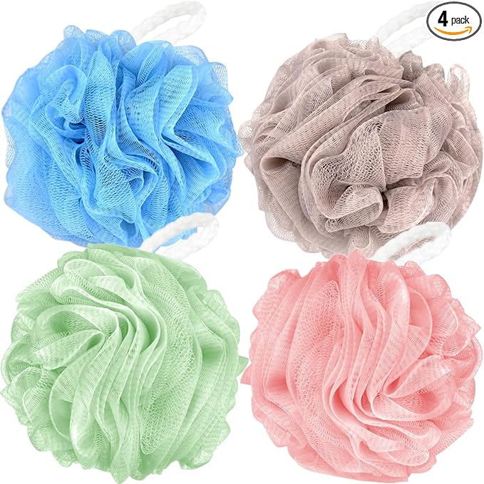 Fu Store Loofah Sponge Shower Loofahs 70g Bath Sponges Mesh Balls 4 Colors by FuStore