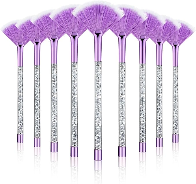 9 Pieces Facial Fan Mask Brushes, Soft Facial Applicator Brushes Tools by Maitys