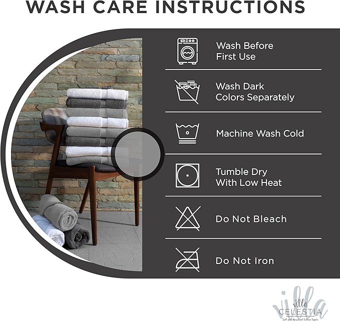 100% Cotton Wash Cloth for face & Body Set of 6, Sustainable, Highly Absorbent - Image 5