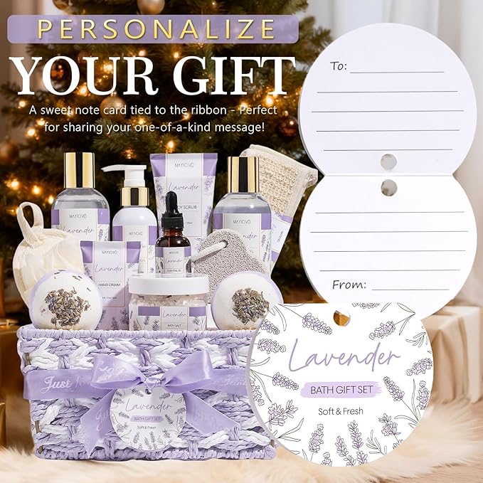 Mothers Day Birthday Gifts for Women, Lavender Relaxing Spa Gift Baskets for - Image 7