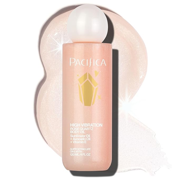 Pacifica Rose Quartz Body Oil – High Vibration Hydrating Body Oil by PacificaBeauty
