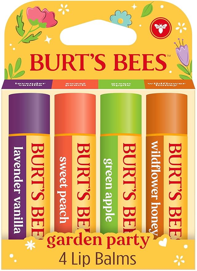 Burt's Bees 4 Pack Lavender Vanilla, Sweet Peach, Wildflower Honey; 24 Hour by BurtsBees