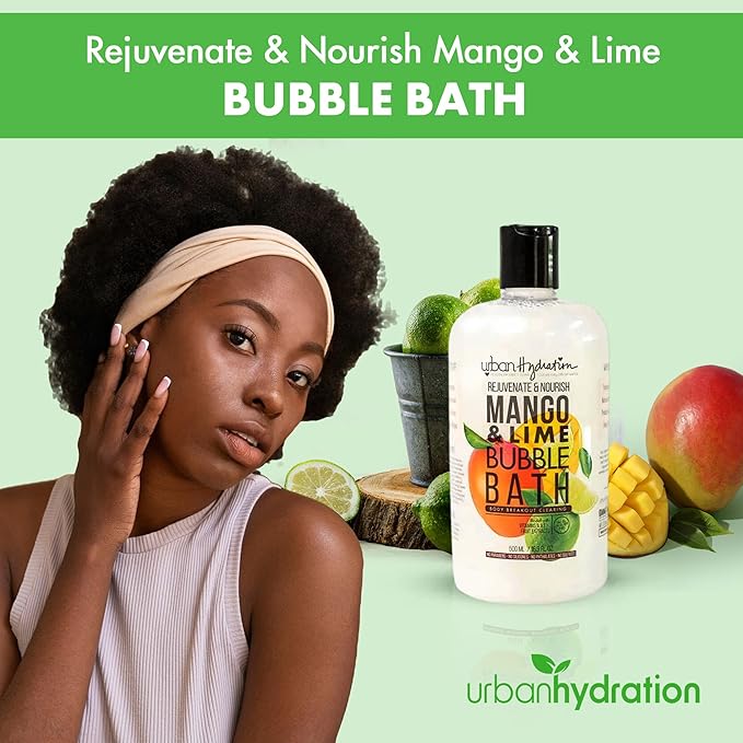 Urban Hydration Mango & Lime Bubble Bath, Foaming Bath Soak - Image 4