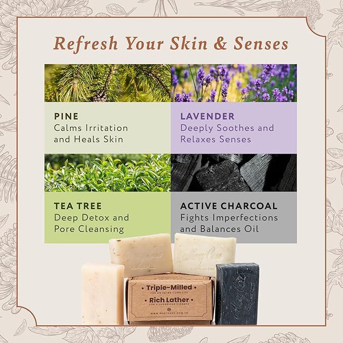 Mary Case Goat Milk Variety Bar Soap Set of 8 | Lavender, Pine Tar, Tea Tree & - Image 5
