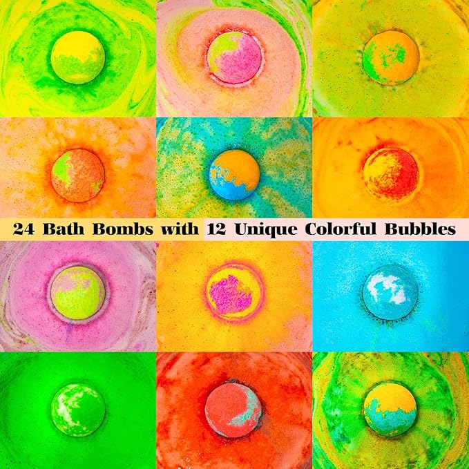 Bath Bombs Gift Se, 24 Pack Bubble Bombs - Image 4