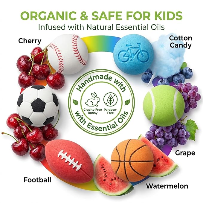 Bath Bombs For Boys W/Educational Flash Cards - Image 4