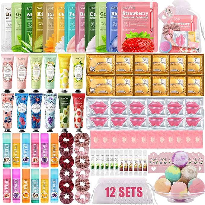 132PCS Spa Party Supplies for Women, Spa Party Favors Include Face Masks by Unknown