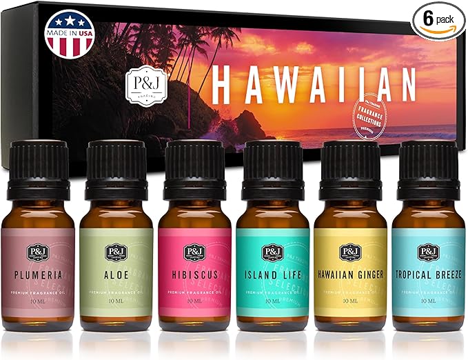 P&J Trading Fragrance Oil Hawaiian Set | Hibiscus, Island Life, Hawaiian Ginger by PJTrading