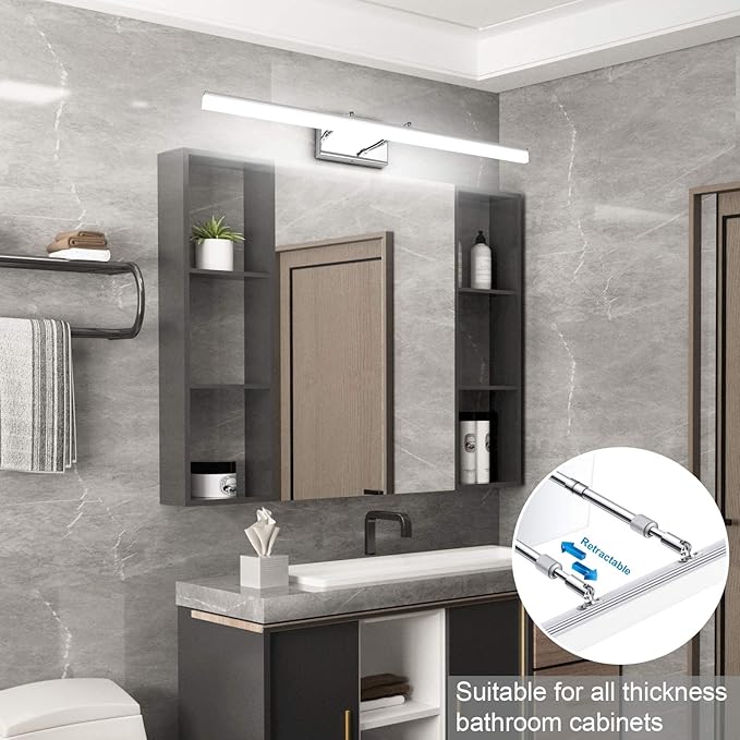 Aipsun 31.5 inch LED Vanity Lights Adjustable Bathroom Light Fixtures Bathroom - Image 3