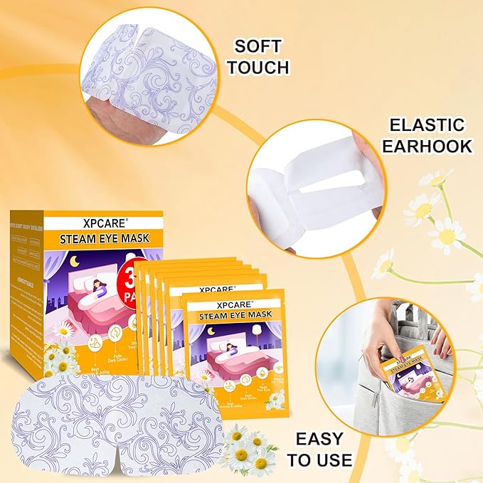 XPCARE 32 Pack Steam Eye Masks for Dry Eyes, SPA Warm Sleep Eye Mask, - Image 5