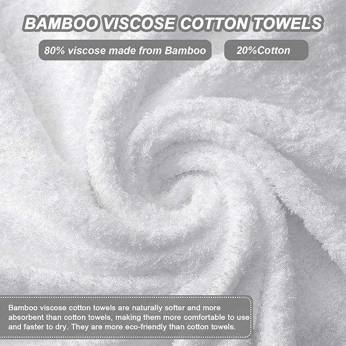 Aibaser Bath Towels, 27x54inch - Image 3