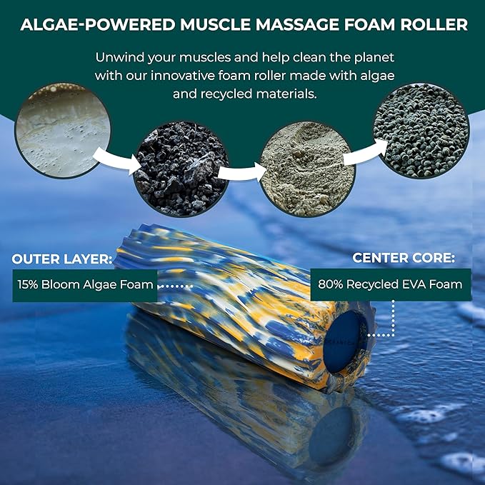 Oceanfoam Ripple Travel Foam Roller Firm Mini Foam Roller - Image 7