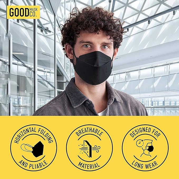 Good Mask Co. Good Comfort KN95 Face Mask, Disposable, Comfortable - Image 5