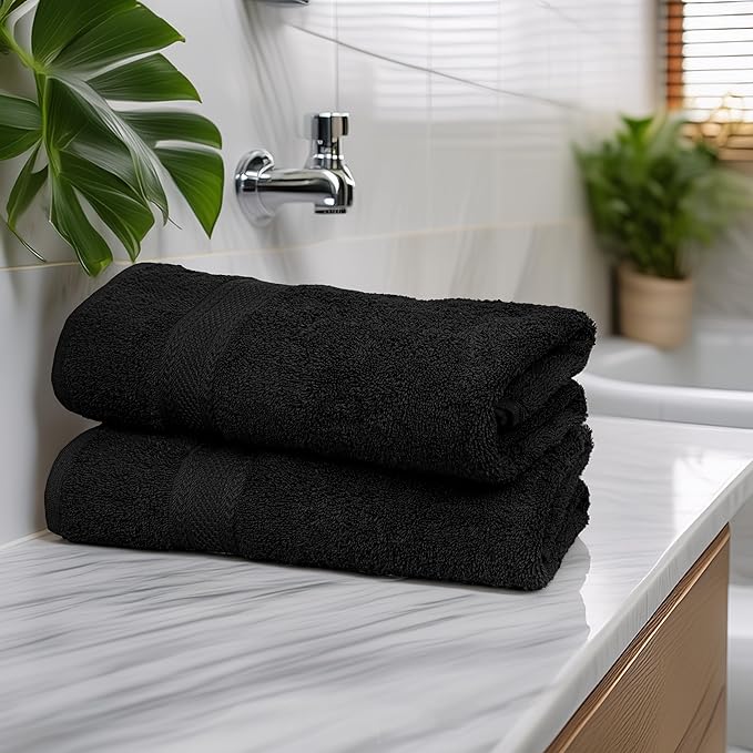 Commercial Bulk Pack of 12 Small Bath Towels – 100% Cotton Terry 24" x 46" – - Image 3