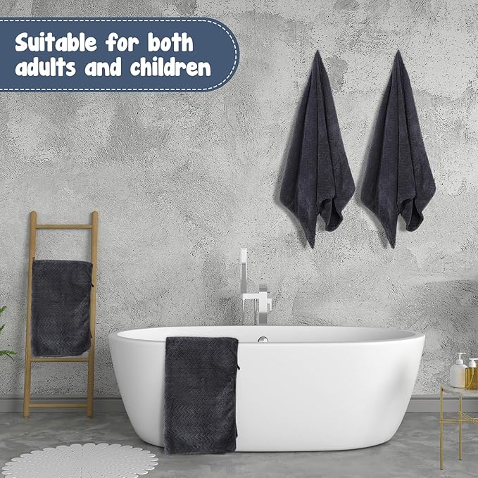 SmoothNovelty 16 Pack Microfiber Bath Towels Bulk 27'' x 60'' Oversized Size - Image 5
