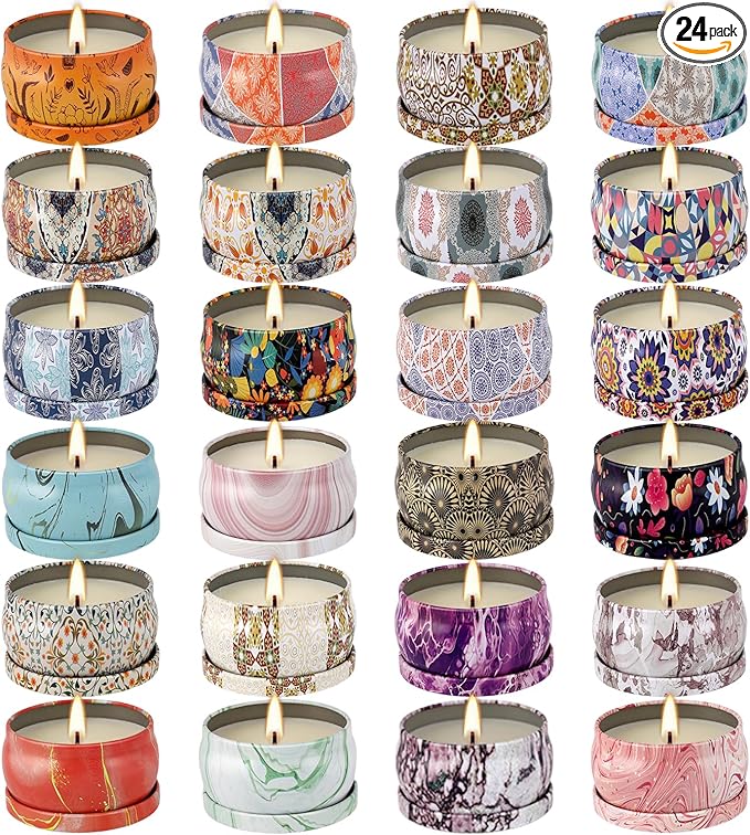 24-Piece Smokeless Scented Candle Set by ECLHTLNY