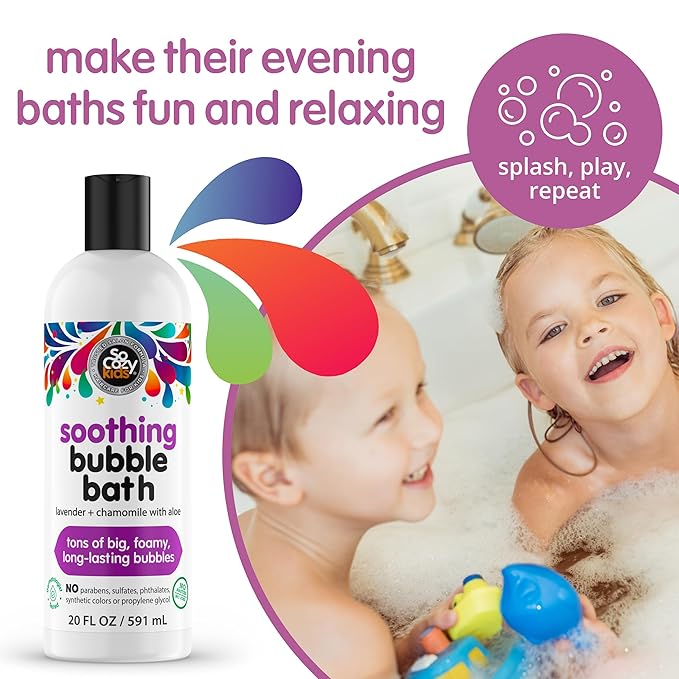 SoCozy Soothing Bubble Bath for Kids, Lavender & Chamomile, Moisturizing - Image 2