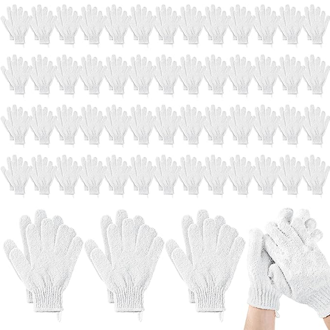 Didaey 104 Pcs Exfoliating Glove Bulk Shower Gloves by Didaey