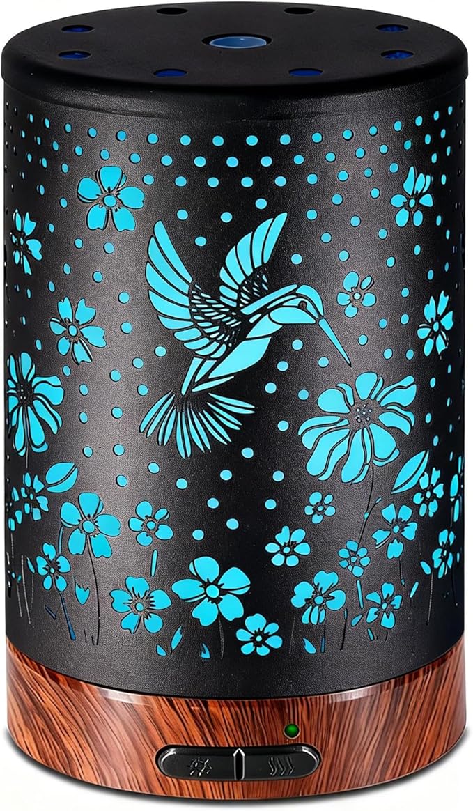EQUSUPRO Essential Oil Diffuser 150ml Black Metal Aromatherapy Oil Diffuser by EQUSUPRO