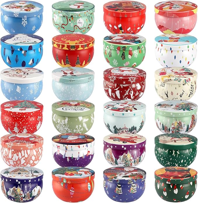 WPONSZU 24 Pack Christmas Scented Candles Gift Set - Image 2