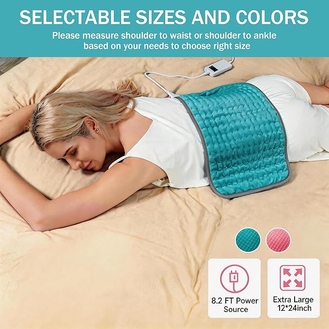 Cyan Heating Pad for Gifts Soothing Heat Therapy for Women & Men, Perfect - Image 7