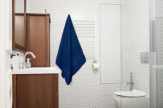 Large Bath Towels Bulk Set of 12 – 100% Cotton Terry – 24" x 50" – Quick Dry - Image 4