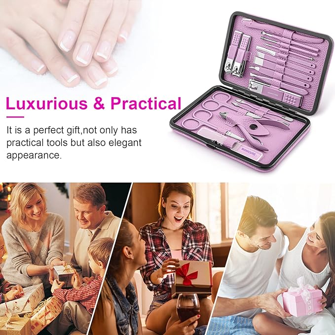 Manicure Set Professional Pedicure Kit Nail Clippers Kit - Image 6