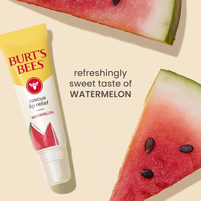 Burt's Bees Rescue Lip Relief, Watermelon, Hydrating Lip Balm - Image 7