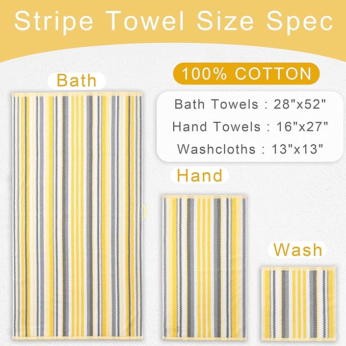 Quick Dry Bath Towels for Bathroom, 4 Pack 28"x52" - Image 2