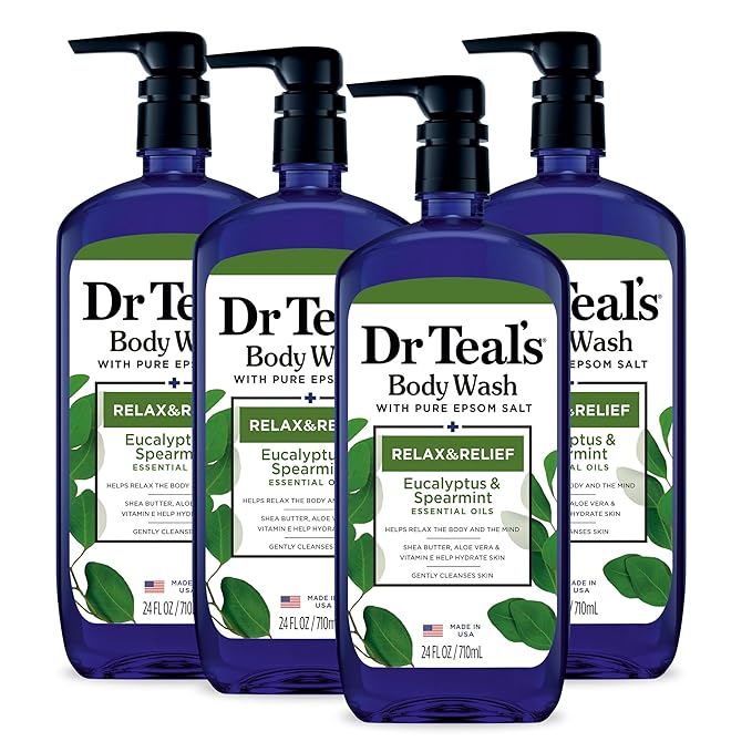 Dr Teal's Body Wash with Pure Epsom Salt, Relax & Relief with Eucalyptus & - Image 2