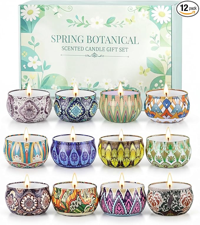 YINUO Scented Candle Gift Set for Women, 12 Pack Soy Wax Aromatherapy Candles by YINUOLIGHT