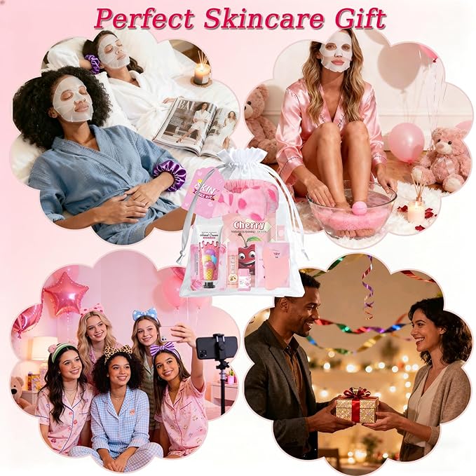 72 PCS Spa Party Supplies for Girls, Spa Party Favors Include Face Masks - Image 7
