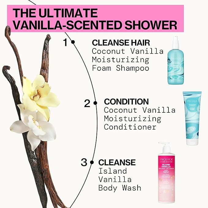 Pacifica Island Vanilla Body Wash Aloe + Hyaluronic Acid, Daily Cleansing - Image 13