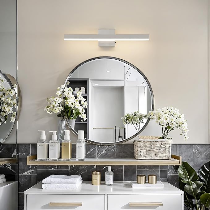 Nickel Bathroom Vanity Light 23.6 inch, 20W Dimmable 5CCT LED Bathroom Light - Image 7