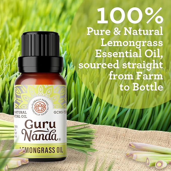 GuruNanda Lemongrass Essential Oil, 100% Pure, Natural and Undiluted Diffuser - Image 2