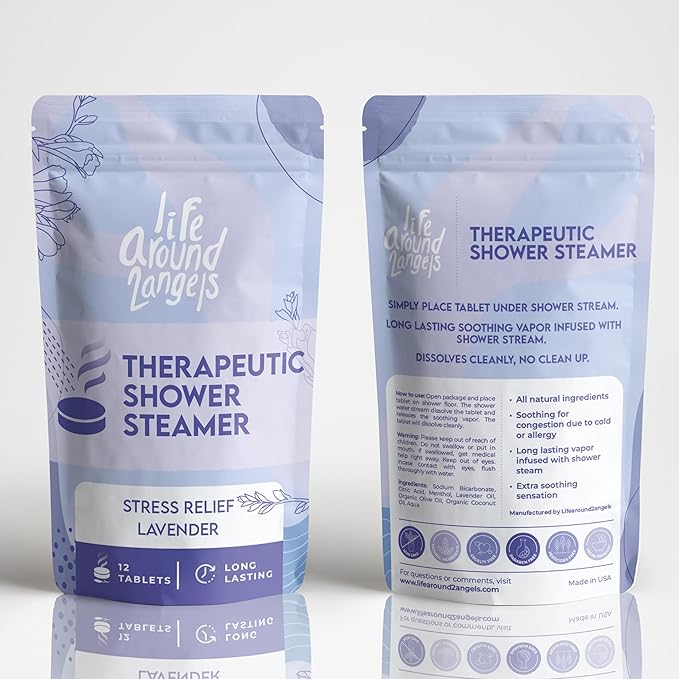 Lifearound2angels Therapeutic Shower Steamer 12 Pack Made in USA Stress Relief - Image 6