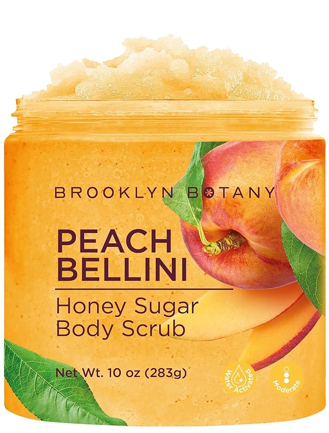 Brooklyn Botany Peach Bellini Honey Sugar Scrub by BrooklynBotany
