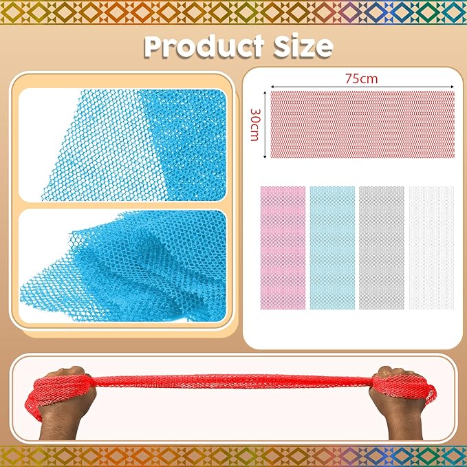 5 Pieces African Net Sponge – Deep Cleansing & Exfoliating Mesh - Image 2