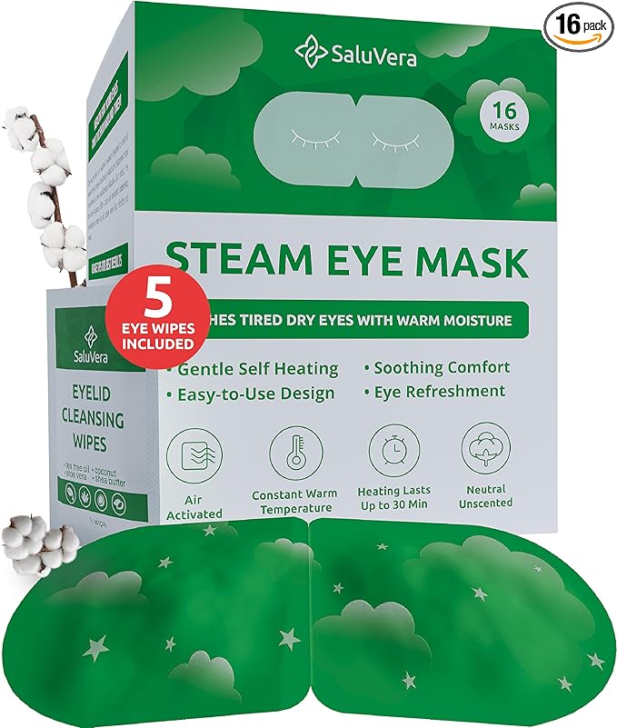 SaluVera Steam Eye Mask for Dry Eyes by SaluVera