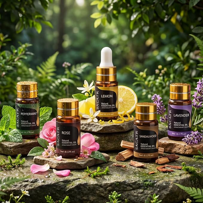 SACATR 50 Pcs Natural Essential Oil Set -Essential Oils Gift Set - Image 4