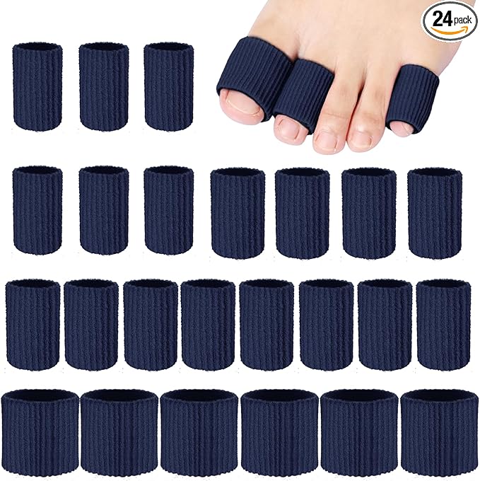 Blulu 24 Pieces Toe Tubes 0.98 Inches Cushion Tube Corn Pads by Blulu