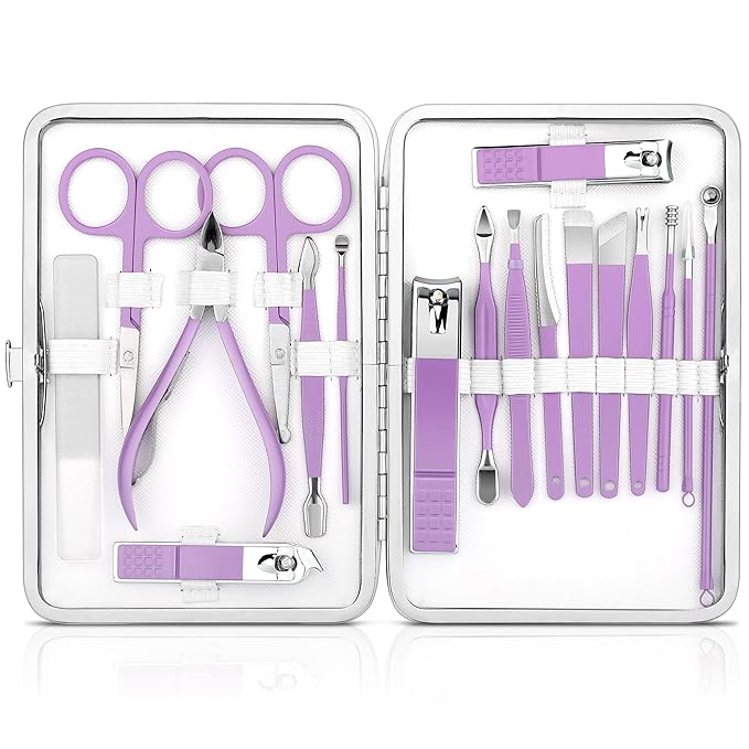 Manicure Set Professional Manicure Pedicure Kit Tools Travel Nail Care Kit by fenlebeneil