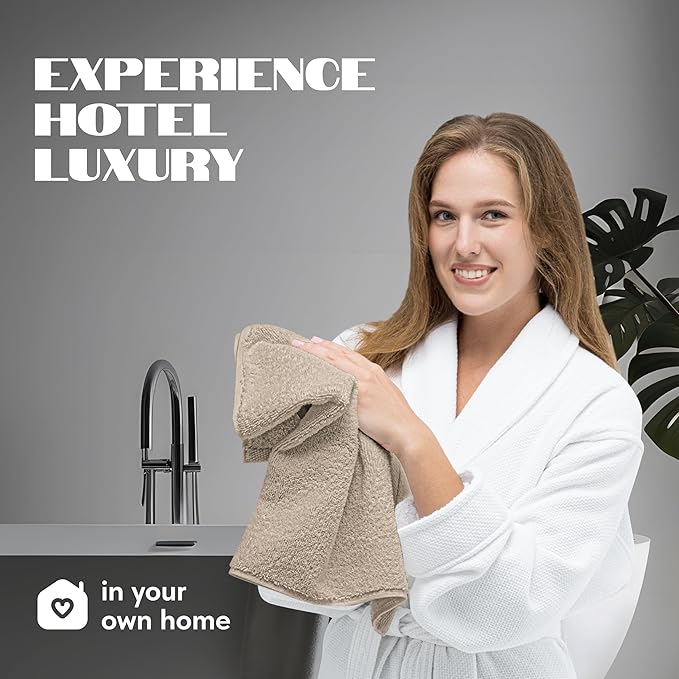 White Classic Taupe Hand Towels - Image 7